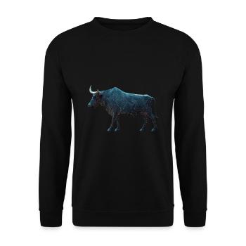 Le taureau boursier comme polygone avec un haut niveau de détail - Sweat-shirt Unisexe - noir - Devant - Alina (178cm) & Michal (187cm)