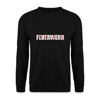 Feuerwehr - Unisex Pullover - Schwarz - Vorne - Alina (178cm) & Michal (187cm)