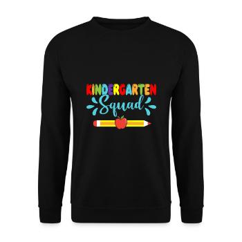 Kindergarten Squad School Teacher Students - Unisex Sweatshirt - black - Front - Alina (178cm) & Michal (187cm)