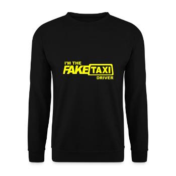 Fake Taxi Driver - Unisex Sweatshirt - black - Front - Alina (178cm) & Michal (187cm)