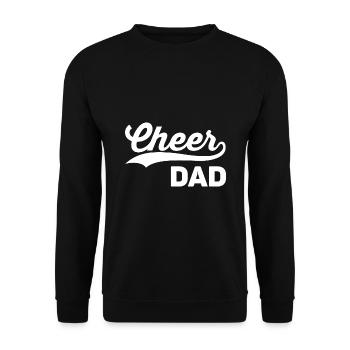 Cheer Dad The Only Thing I Flip Is My Wallet Gymna - Unisex Pullover - Schwarz - Vorne - Alina (178cm) & Michal (187cm)
