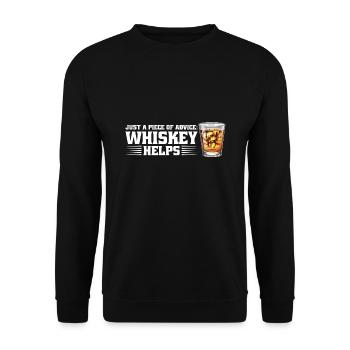 Whiskey trinken Whiskey trinken Whiskey Geschenk - Unisex Pullover - Schwarz - Vorne - Alina (178cm) & Michal (187cm)