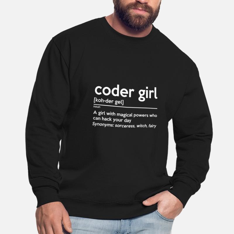 Coding Girl Definition Noun Software Developer Pro Unisex Pullover