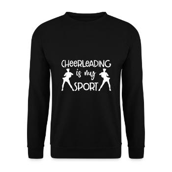 Cheerleading Is My Sport Cheerleader Gymnast Cheer - Unisex Pullover - Schwarz - Vorne - Alina (178cm) & Michal (187cm)