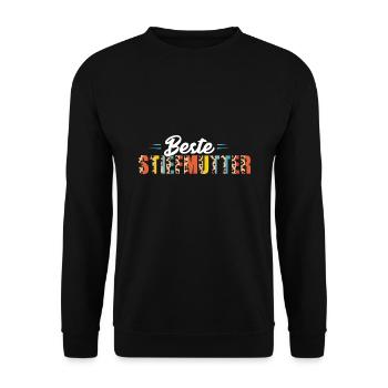 Stiefmama Familie Stiefmutter Geschenk - Unisex Pullover - Schwarz - Vorne - Alina (178cm) & Michal (187cm)