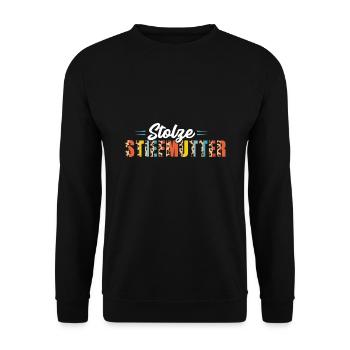 Stiefmama Familie Bonus Mama Geschenk - Unisex Pullover - Schwarz - Vorne - Alina (178cm) & Michal (187cm)