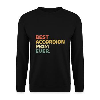 Beste Akkordeonmutter aller Zeiten Akkordeons Akkordeonist Mu - Unisex Pullover - Schwarz - Vorne - Alina (178cm) & Michal (187cm)