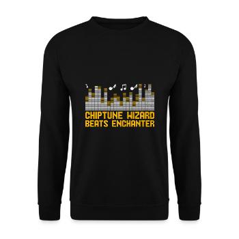 Chiptune Music Lover Groove to the Bleeps and Bloo - Unisex Sweatshirt - black - Front - Alina (178cm) & Michal (187cm)