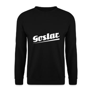 Goslar - Textdesign mit Stadtnamen - Unisex Pullover - Schwarz - Vorne - Alina (178cm) & Michal (187cm)