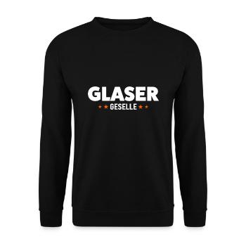 Glaser Geselle Glaser Geselle Geschenk - Unisex Pullover - Schwarz - Vorne - Alina (178cm) & Michal (187cm)