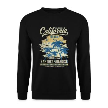 CALIFORNIA BEACH - Surf et design shirt d'été - Sweat-shirt Unisexe - noir - Devant - Alina (178cm) & Michal (187cm)