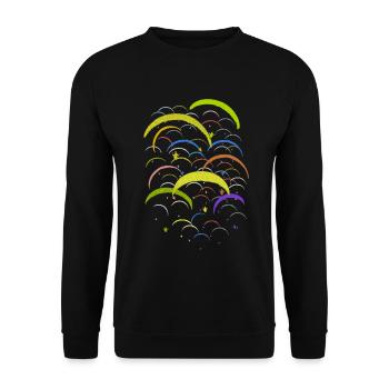Paragliding Cross - Cross paragliding gleitschirm - Unisex Sweatshirt - black - Front - Alina (178cm) & Michal (187cm)