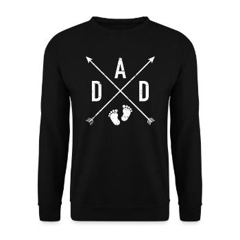père - Sweat-shirt Unisexe - noir - Devant - Alina (178cm) & Michal (187cm)
