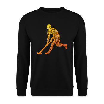 Conception de joueur de hockey sur gazon Joueur de hockey Hockey - Sweat-shirt Unisexe - noir - Devant - Alina (178cm) & Michal (187cm)