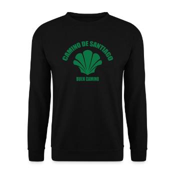 Camino de Santiago Green - Unisex Sweatshirt - black - Front - Alina (178cm) & Michal (187cm)