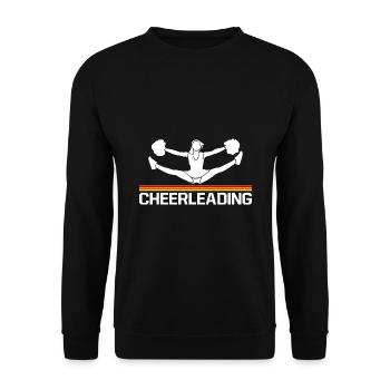 Cheer Graphic Cheerleading Cheerleader Gymnast Dan - Unisex Pullover - Schwarz - Vorne - Alina (178cm) & Michal (187cm)