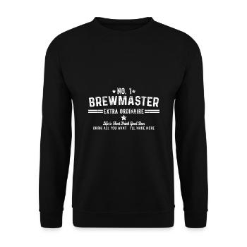 Brewmaster Drink All You Want I'll Make More Homeb - Unisex Pullover - Schwarz - Vorne - Alina (178cm) & Michal (187cm)