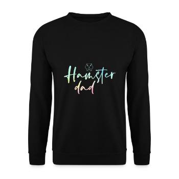 Hamster Dad Graphic Hamster Pet Owner Animal Lover - Unisex Pullover - Schwarz - Vorne - Alina (178cm) & Michal (187cm)
