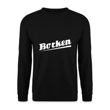 Borken - Textdesign mit Stadtnamen - Unisex Pullover - Schwarz - Vorne - Alina (178cm) & Michal (187cm)