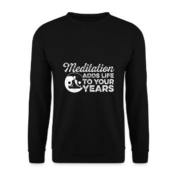 Meditation Zone Meditating Meditation Relaxation N - Unisex Pullover - Schwarz - Vorne - Alina (178cm) & Michal (187cm)