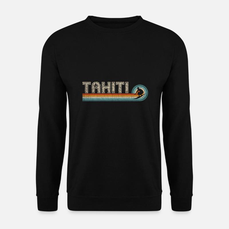 Tahiti Surf Shirt Tahiti Surfer Geschenk - Unisex Pullover - Schwarz
