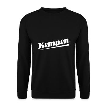 Kempen - Textdesign mit Stadtnamen - Unisex Pullover - Schwarz - Vorne - Alina (178cm) & Michal (187cm)