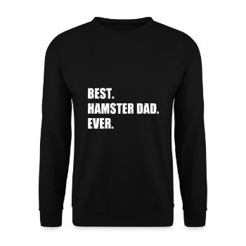 Best Hamster Dad Ever Hamster Lover Pet Owner Dwar - Unisex Pullover - Schwarz - Vorne - Alina (178cm) & Michal (187cm)
