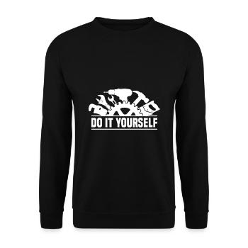 Do It Yourself Car lover Mechanic Vehicle Technici - Unisex Sweatshirt - black - Front - Alina (178cm) & Michal (187cm)