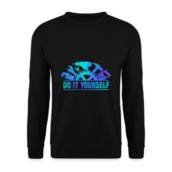 Do It Yourself Car lover Mechanic Vehicle Technici - Unisex Sweatshirt - black - Front - Alina (178cm) & Michal (187cm)
