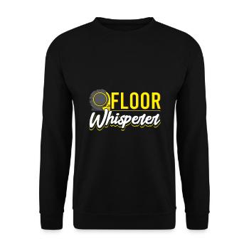 Floor Whisperer for Floor Installers - Unisex Sweatshirt - black - Front - Alina (178cm) & Michal (187cm)