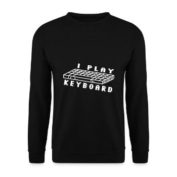 I Play The Keyboard Programmer Software Developer - Unisex Pullover - Schwarz - Vorne - Alina (178cm) & Michal (187cm)