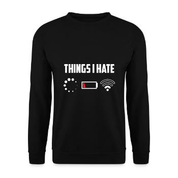 Things I Hate Programmer Coder Coding Developer So - Unisex Pullover - Schwarz - Vorne - Alina (178cm) & Michal (187cm)