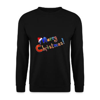 merry christmas santa claus - Unisex Pullover - Schwarz - Vorne - Alina (178cm) & Michal (187cm)