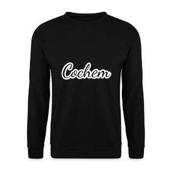 Cochem - Stadt best place ever - Unisex Pullover - Schwarz - Vorne - Alina (178cm) & Michal (187cm)