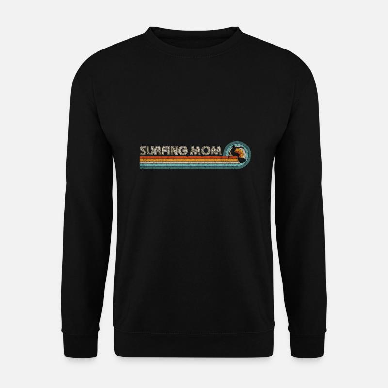 Retro Surfing Mom Surfer - Unisex Sweatshirt - black