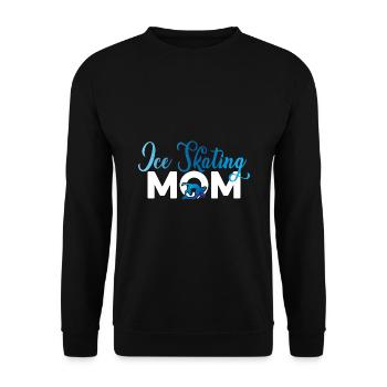 Ice Skating Mom Graphic Figure Skater Ice Skater S - Unisex Pullover - Schwarz - Vorne - Alina (178cm) & Michal (187cm)