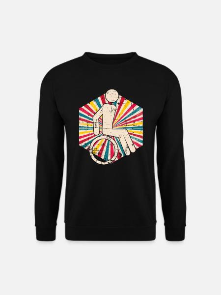 Vintage Rollstuhl - Unisex Pullover - Schwarz