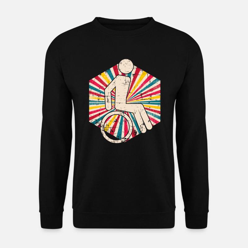 Vintage Rollstuhl - Unisex Pullover - Schwarz