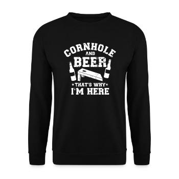 Cornhole - Sweat-shirt Unisexe - noir - Devant - Alina (178cm) & Michal (187cm)