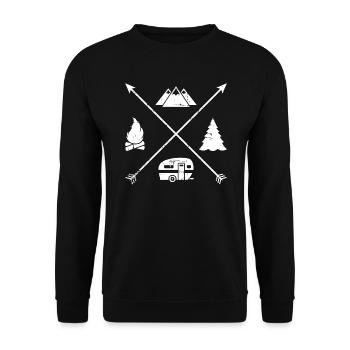 Caravane - Sweat-shirt Unisexe - noir - Devant - Alina (178cm) & Michal (187cm)