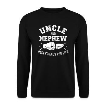 uncle - Unisex Sweatshirt - black - Front - Alina (178cm) & Michal (187cm)