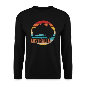 Australia - Unisex Sweatshirt - black - Front - Alina (178cm) & Michal (187cm)