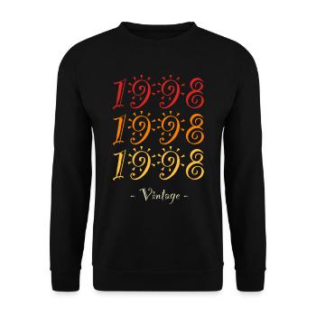 1998 vintage - Unisex Sweatshirt - black - Front - Alina (178cm) & Michal (187cm)