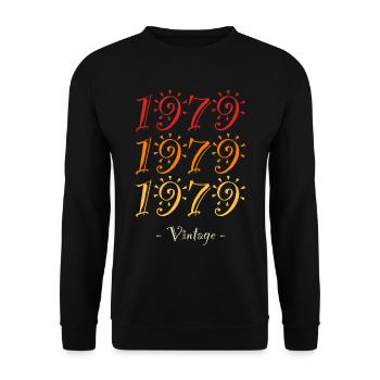 1979 vintage - Unisex Sweatshirt - black - Front - Alina (178cm) & Michal (187cm)