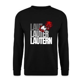 Lautern Verein Kaiserslautern Fußball Lautre Pfalz - Unisex Pullover - Schwarz - Vorne - Alina (178cm) & Michal (187cm)