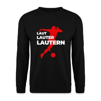 Lautern Verein Kaiserslautern Fußball Lautre Pfalz - Unisex Pullover - Schwarz - Vorne - Alina (178cm) & Michal (187cm)