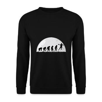 Handball Evolution Handballer Ballsport Handballsp - Unisex Pullover - Schwarz - Vorne - Alina (178cm) & Michal (187cm)