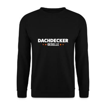 Dachdecker Geselle Dachdeckerei Geschenk - Unisex Pullover - Schwarz - Vorne - Alina (178cm) & Michal (187cm)