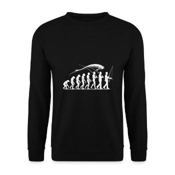 Evolution Pêche Poisson Truite Pêcheur Pêcheur Achigan - Sweat-shirt Unisexe - noir - Devant - Alina (178cm) & Michal (187cm)
