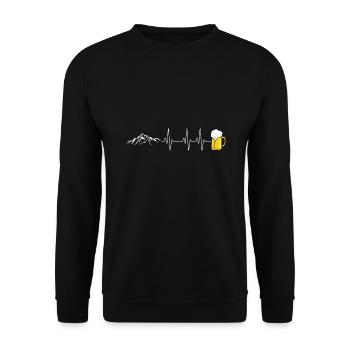 Snowboarder Ski Retro Domaine skiable Sports d’hiver - Sweat-shirt Unisexe - noir - Devant - Alina (178cm) & Michal (187cm)